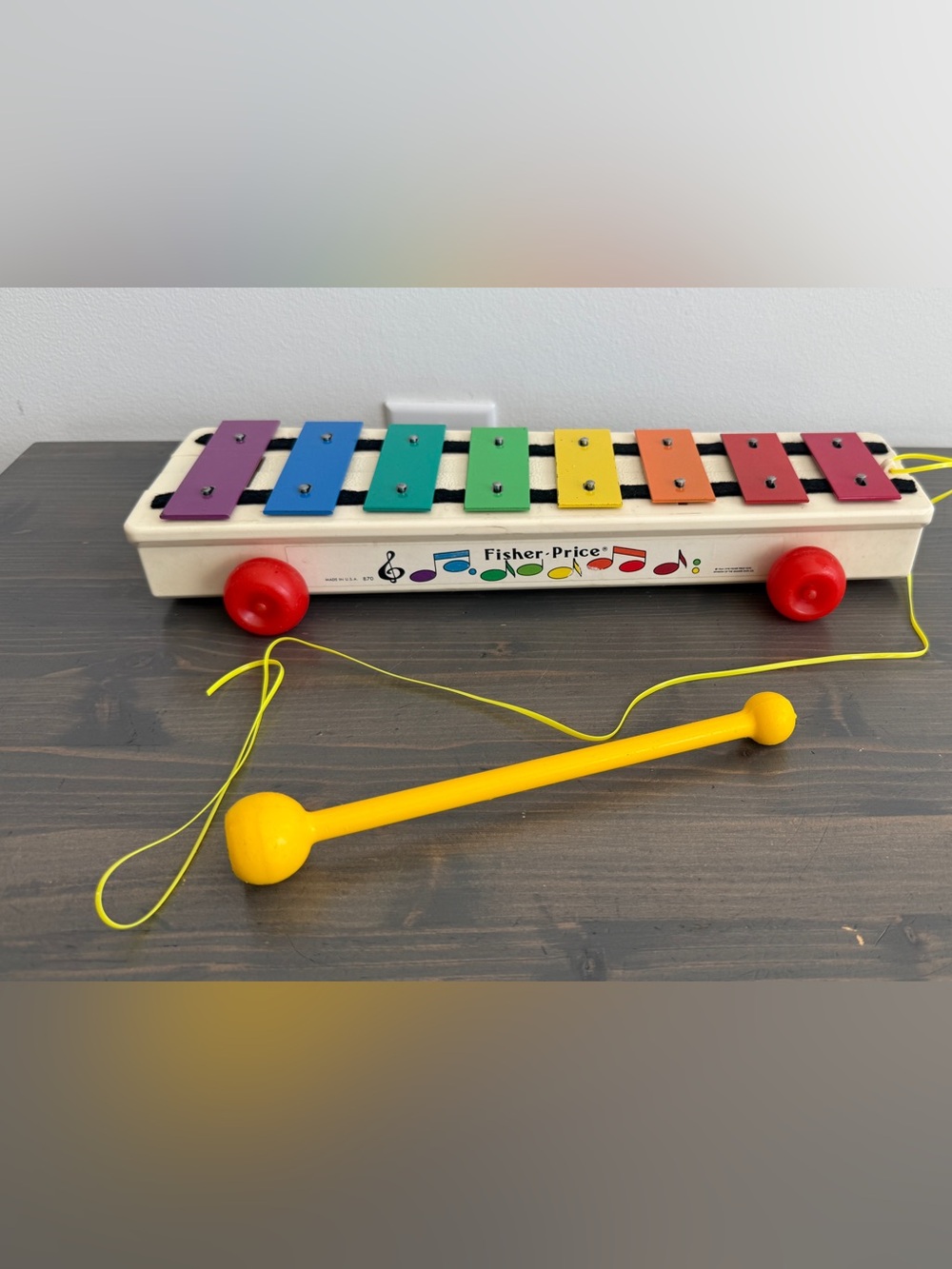 Vintage Fisher Price Pull A Tune plastic Xylophone